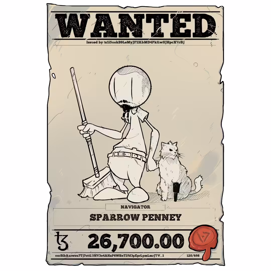 SPARROW PENNEY | TEZOS PIRATE 120/666
