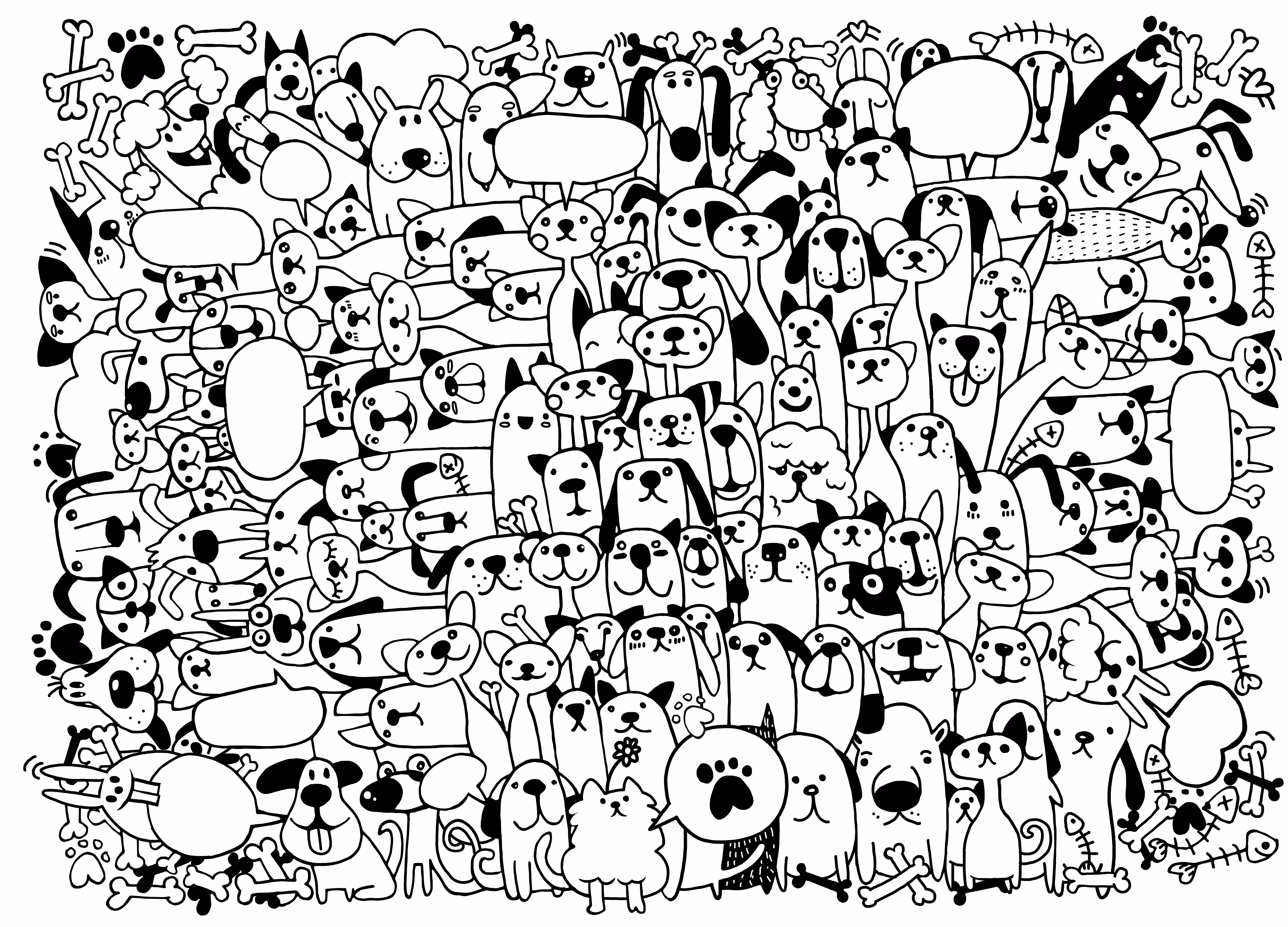 Dogs and cats have made a shambles.