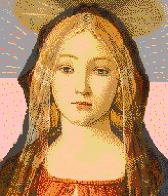 pixel virgin saint mary