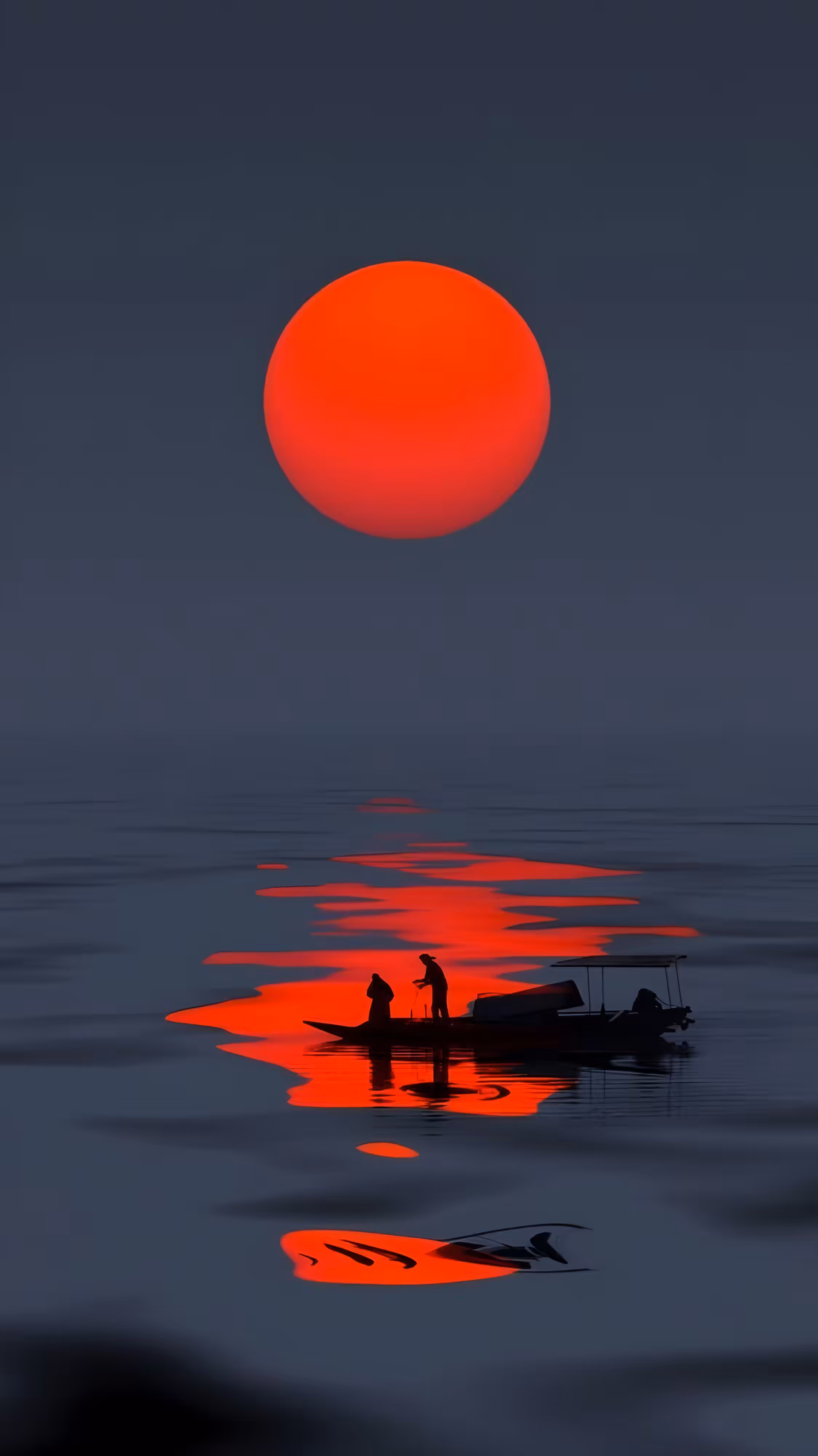 Solitude Under the Crimson Sun