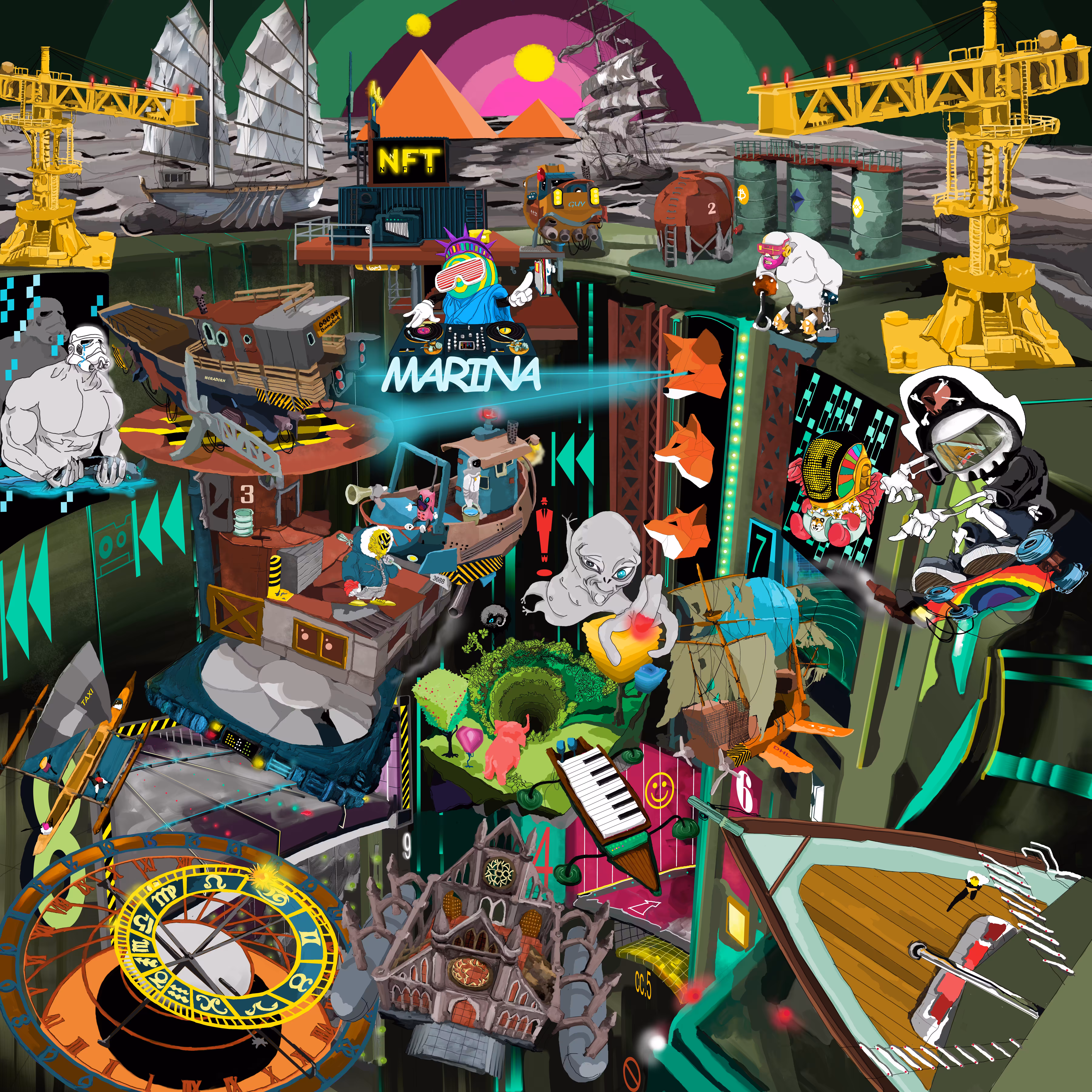Marina on the moon