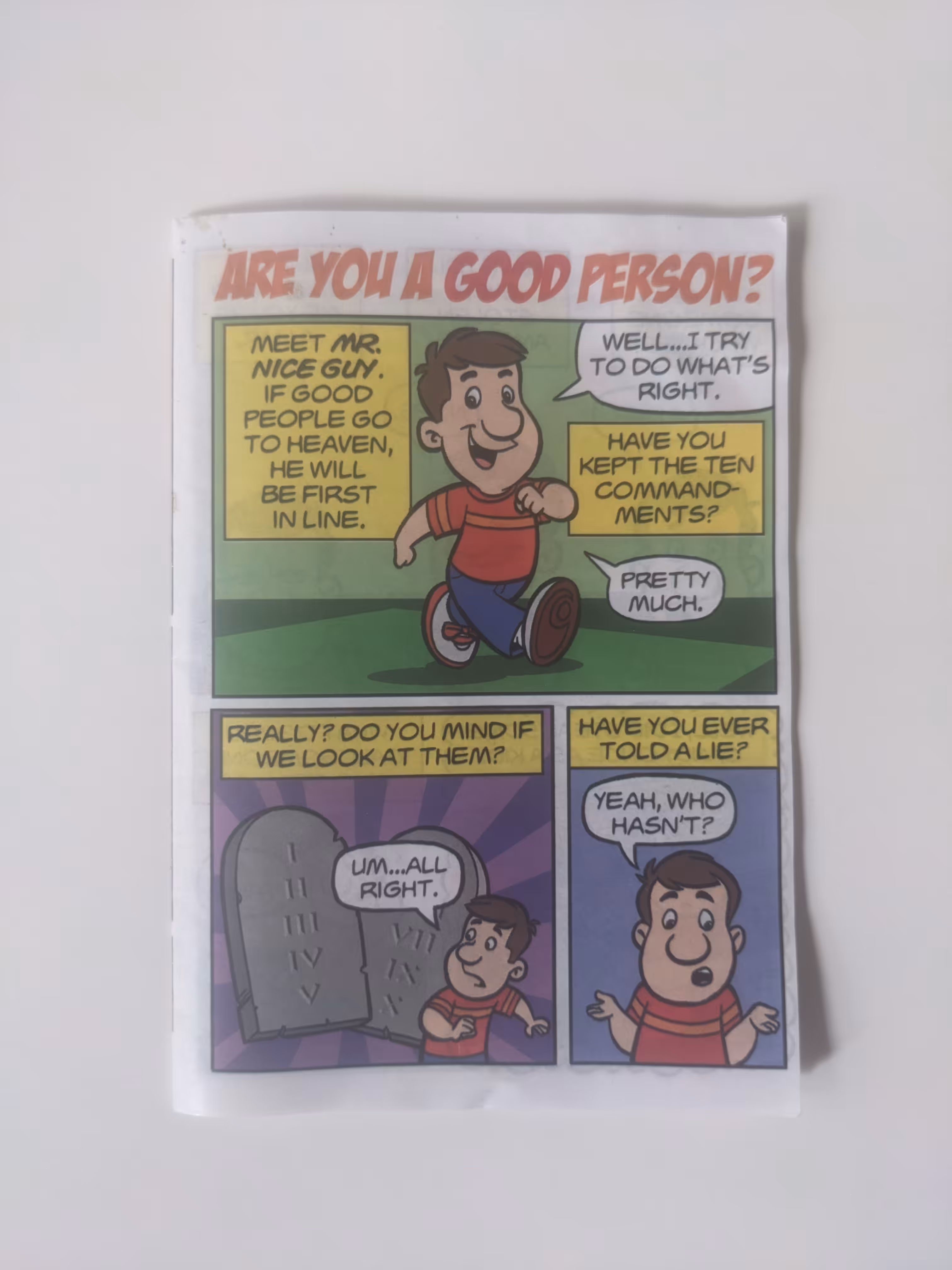 Subway Jesus Pamphlets: Are You A Good Person?