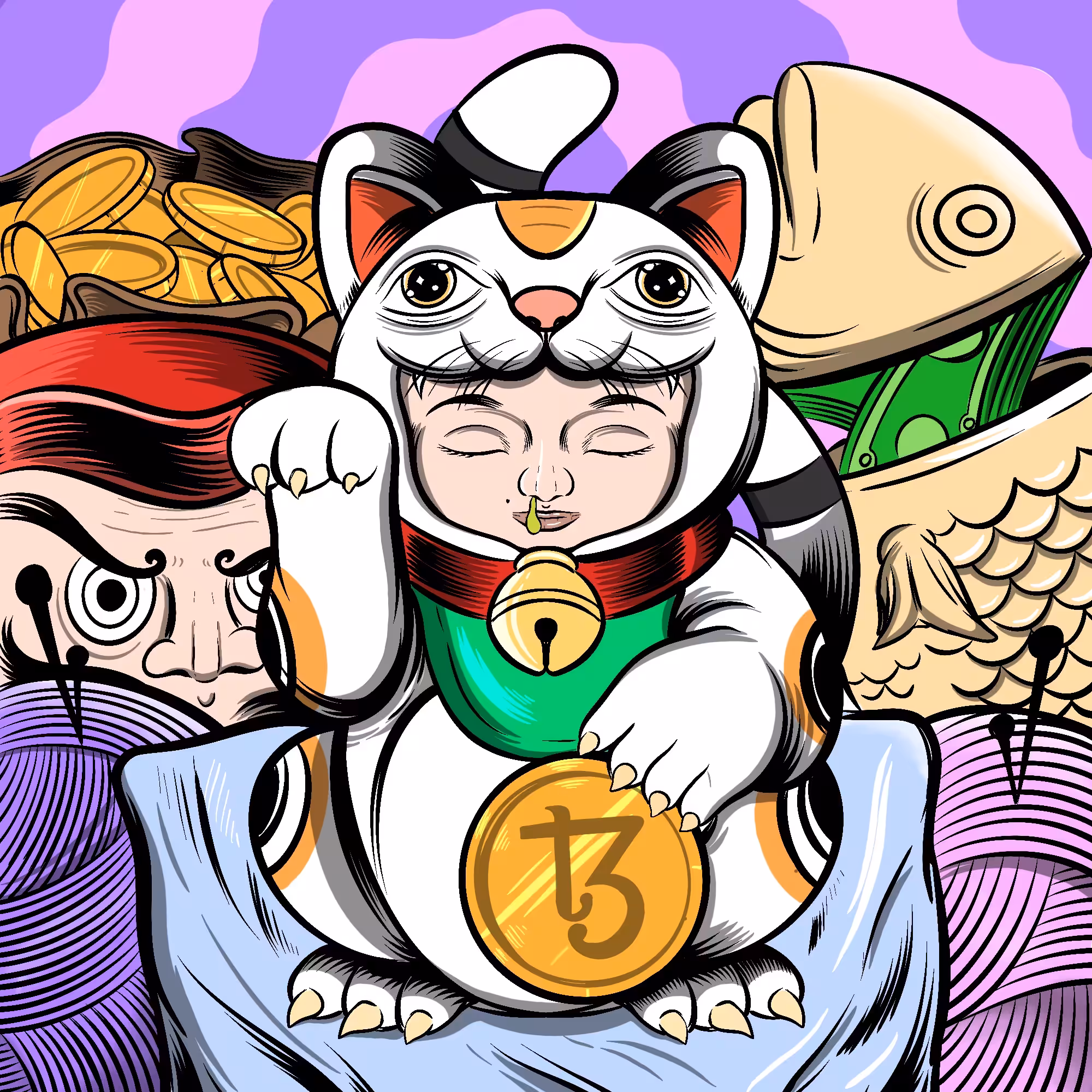 lucky tezos cat 