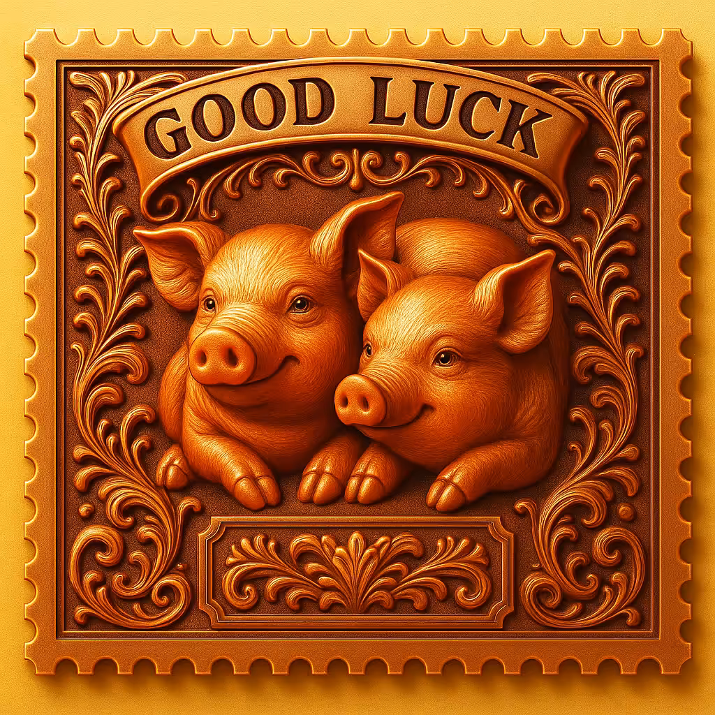 Pig – Good Luck Stamps