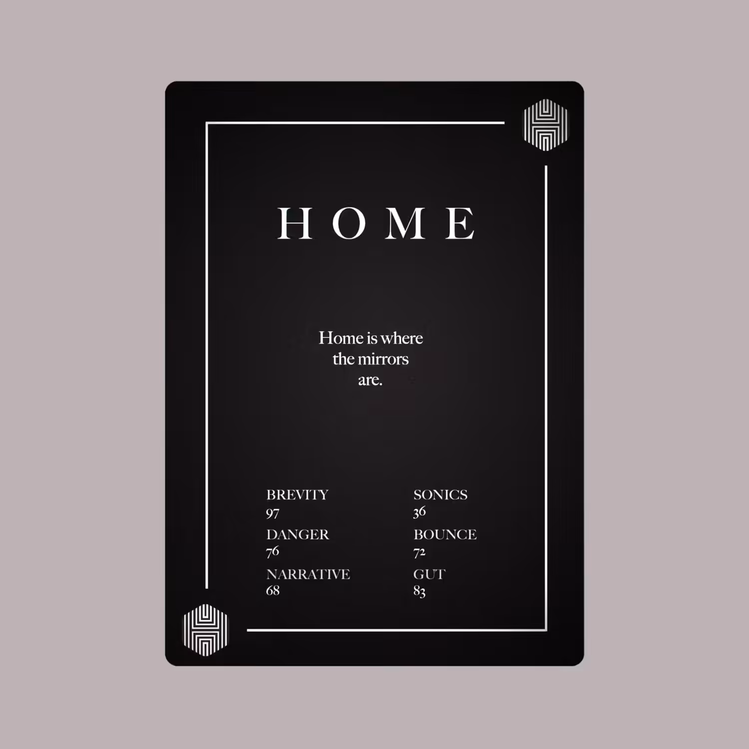 POETRY CARDS VOL 1 | META/VERSE: 016 - HOME