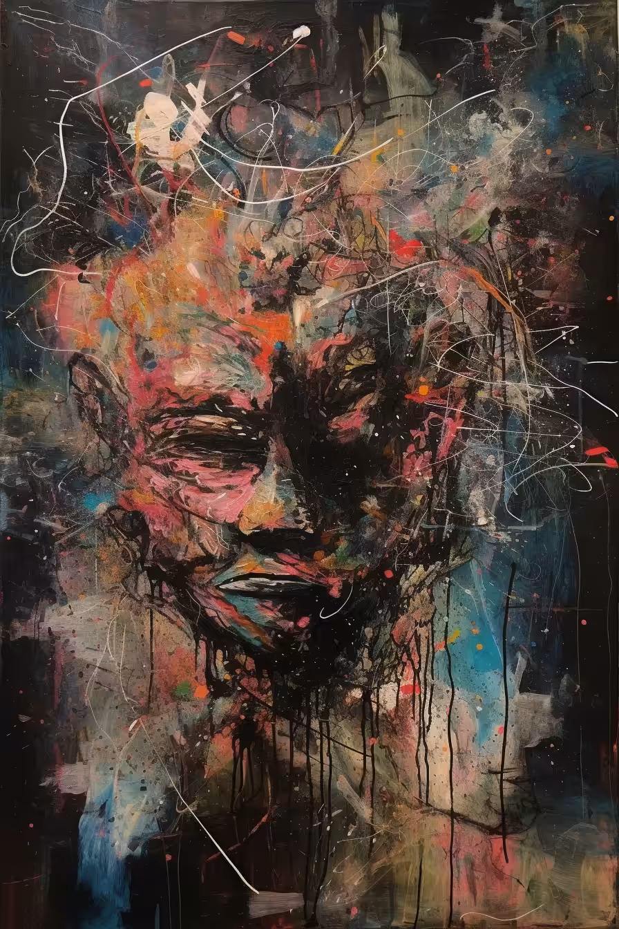 The face on canvas 005