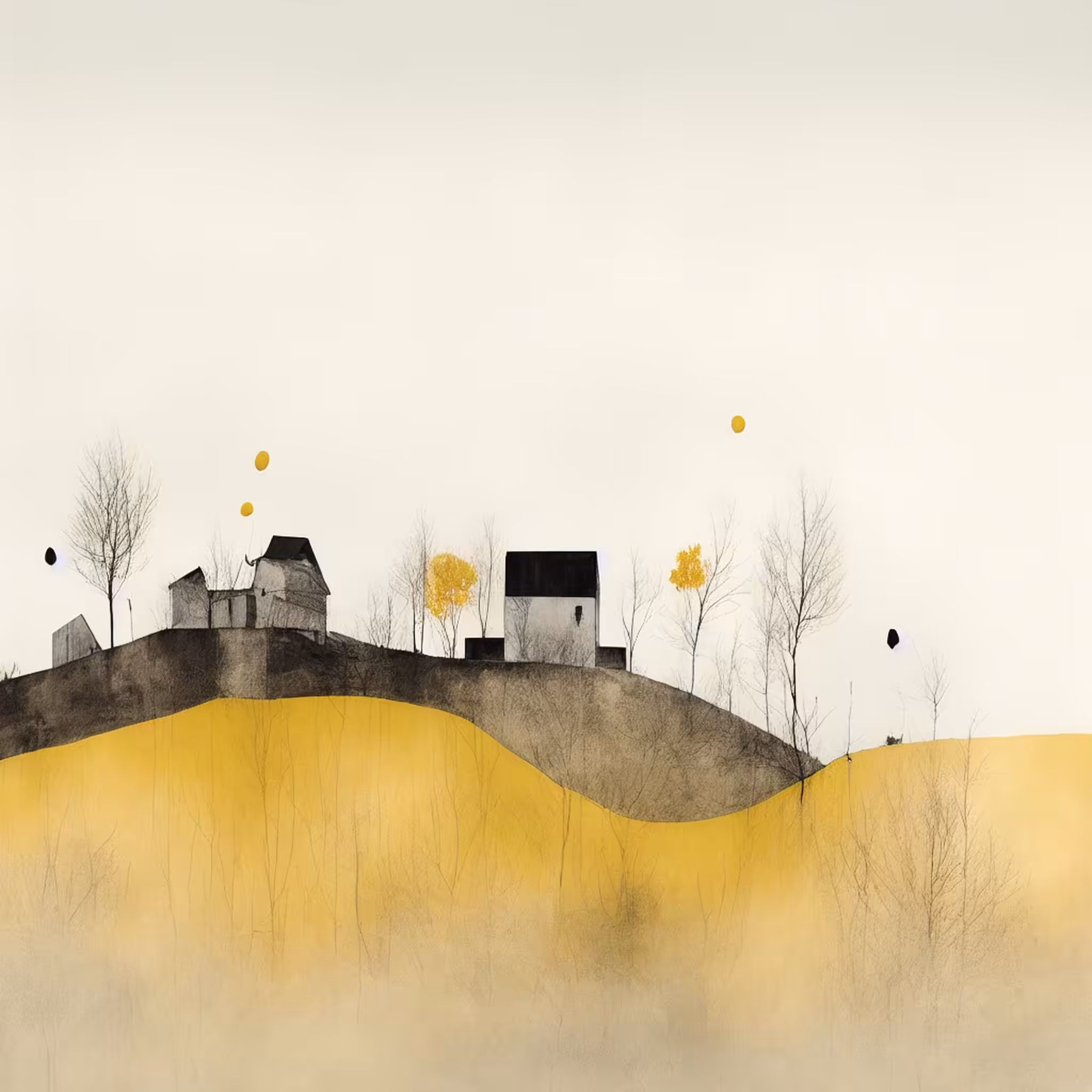 Yellow Trees and Houses - 1 #1