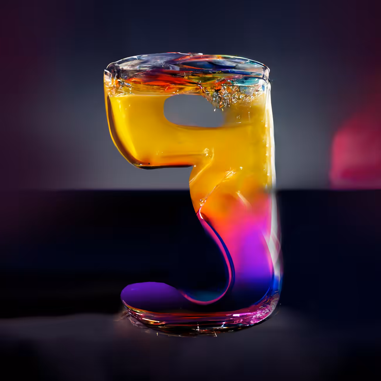 Shiny Liquid Alphabet Series - 9