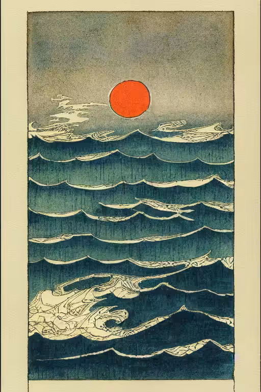 japan Art: The Great sunset