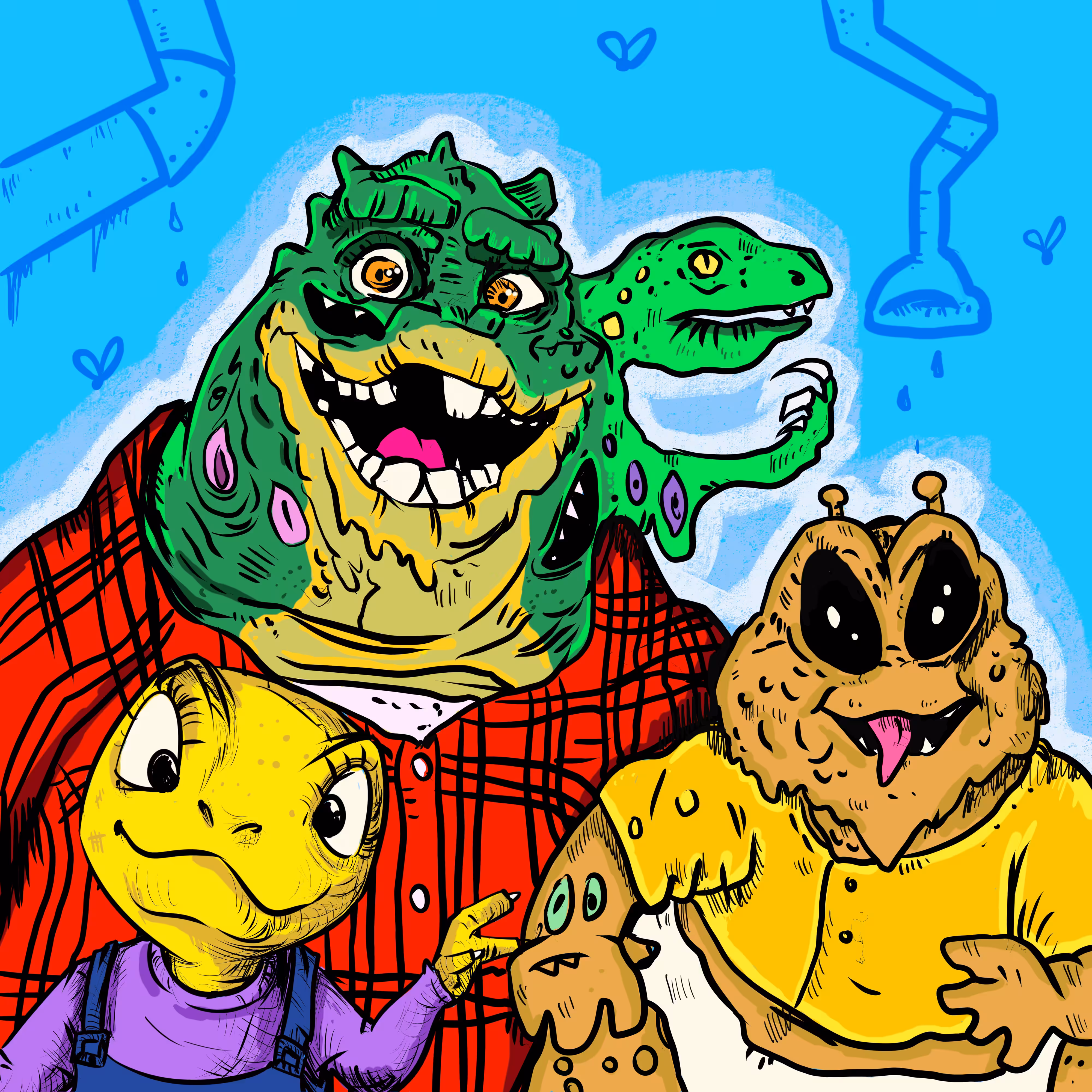 Toxic Dinosaur Family