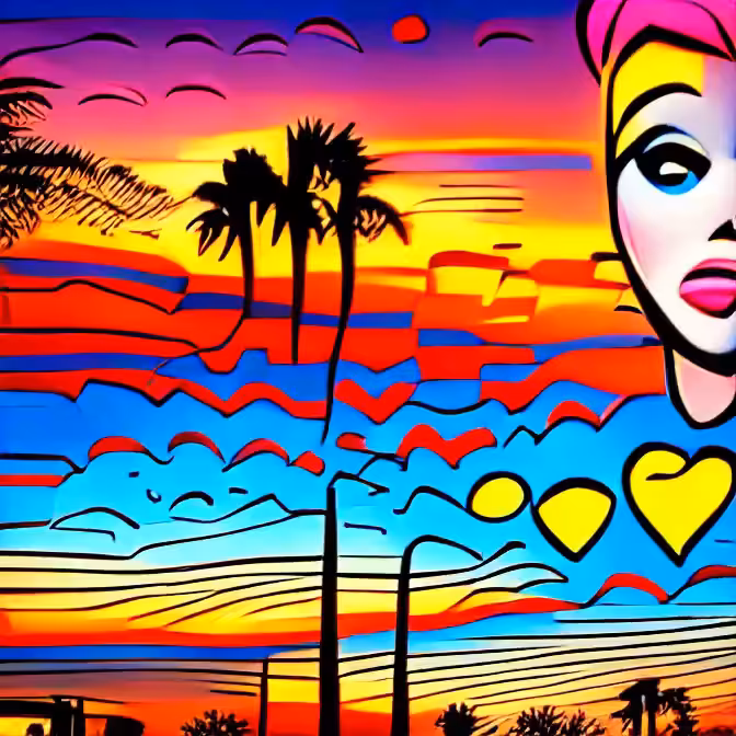 Pop Art Sunset 2