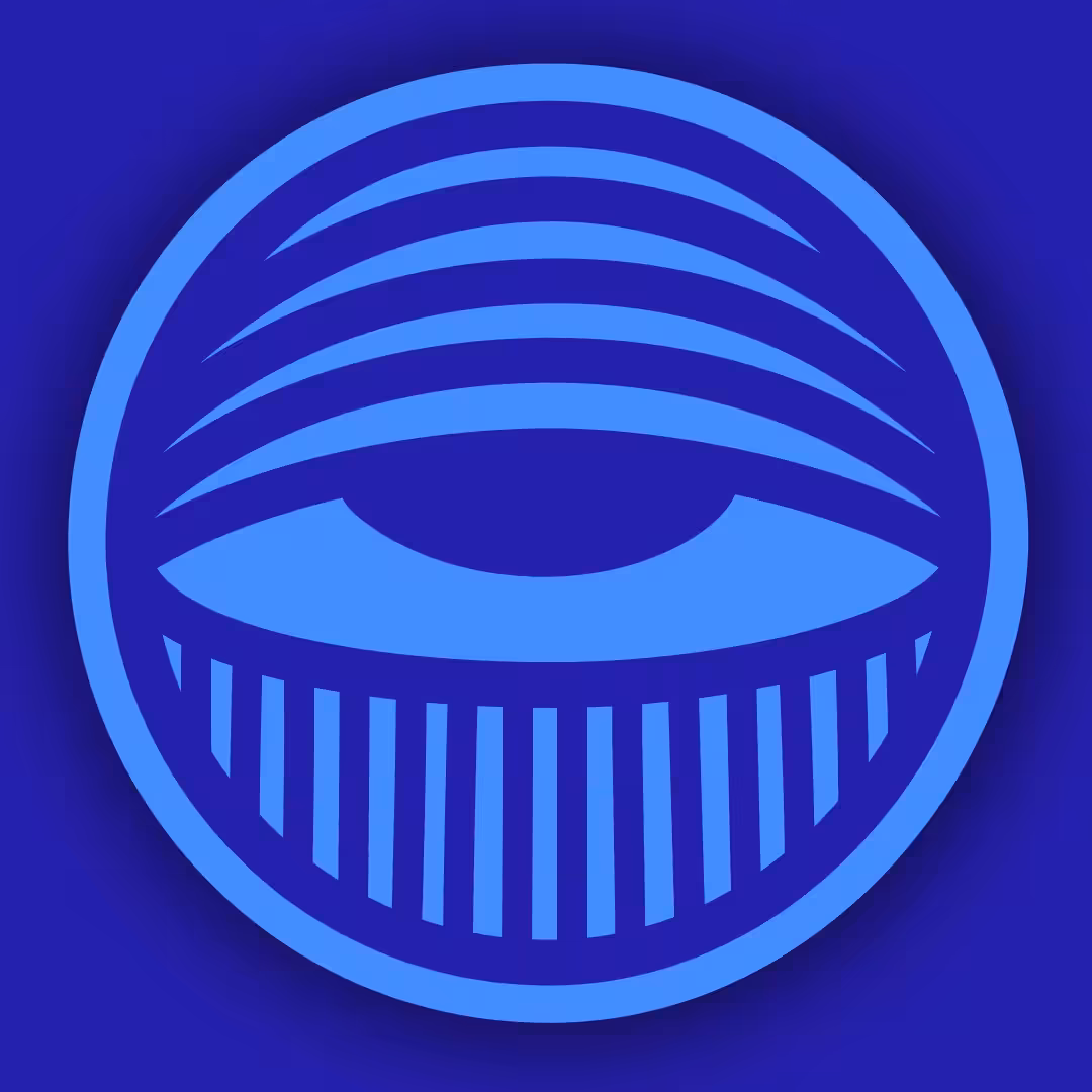 Single Blinking Eye (Blue)