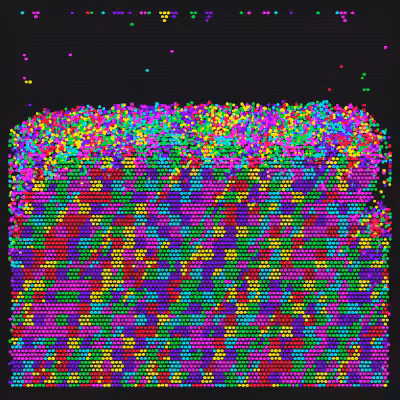 Falling Mesh Paintings #6