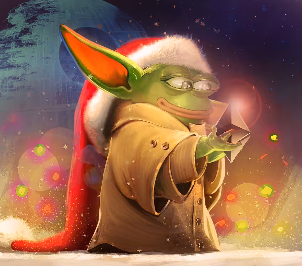 🎄 Pepe Yoda Happiness 🎄
