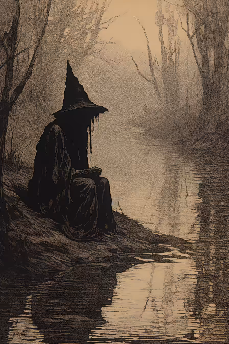 Alone in the forest at dawn