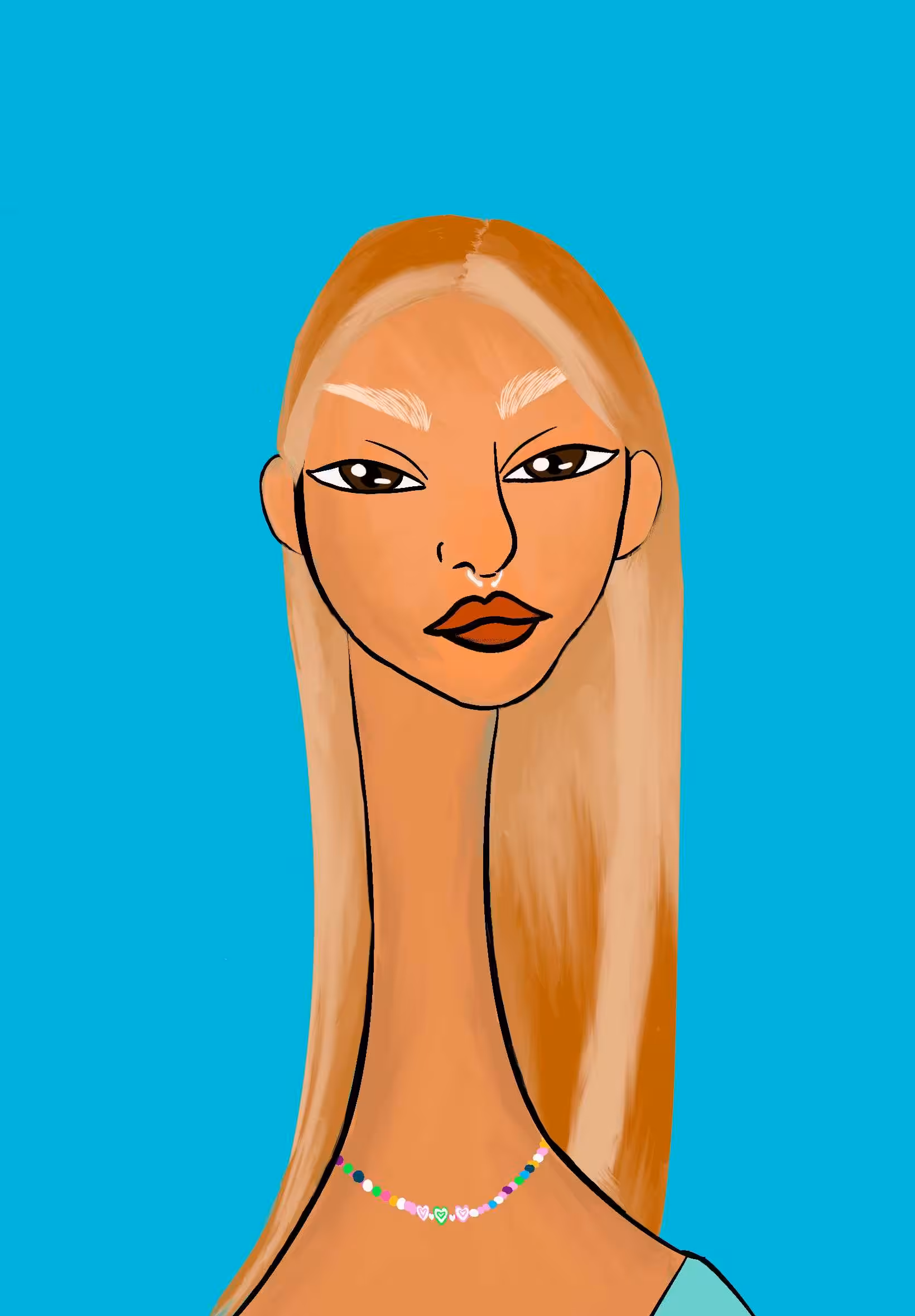 Long Neckie Lady #1434