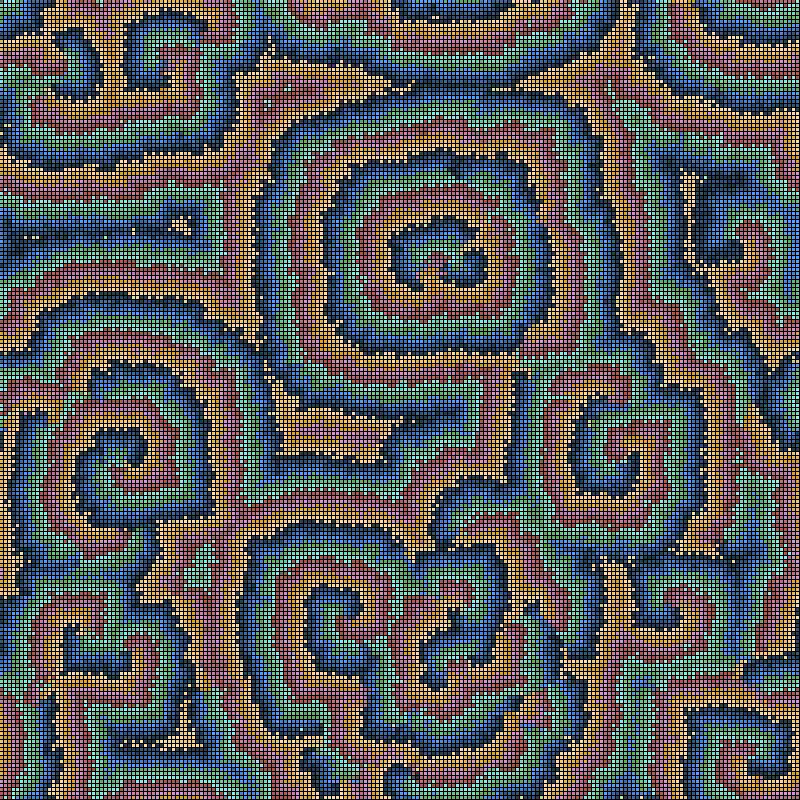Reaction Diffusion Cellular Automata #20
