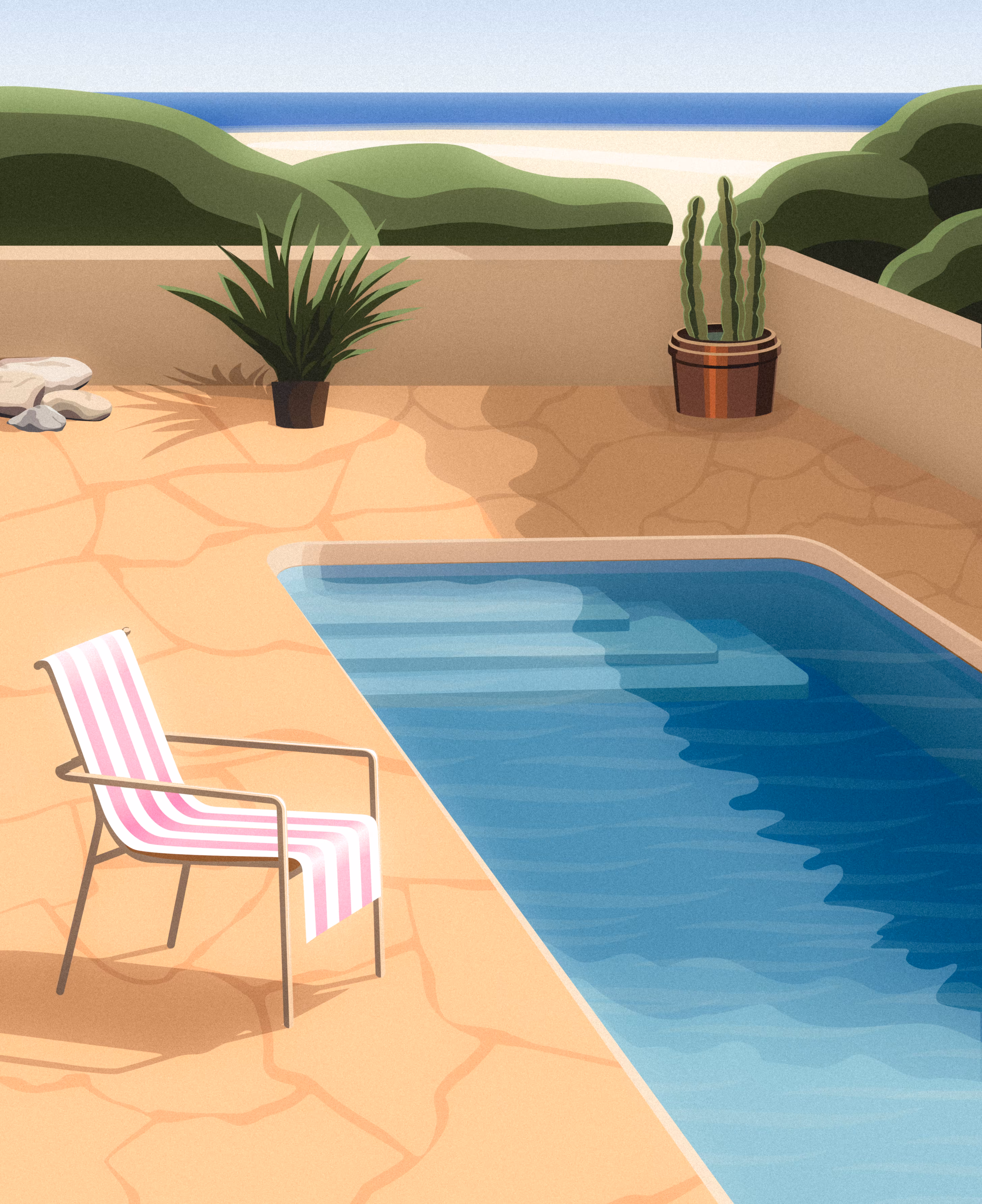 Rodeo posts: Poolside Serenity
