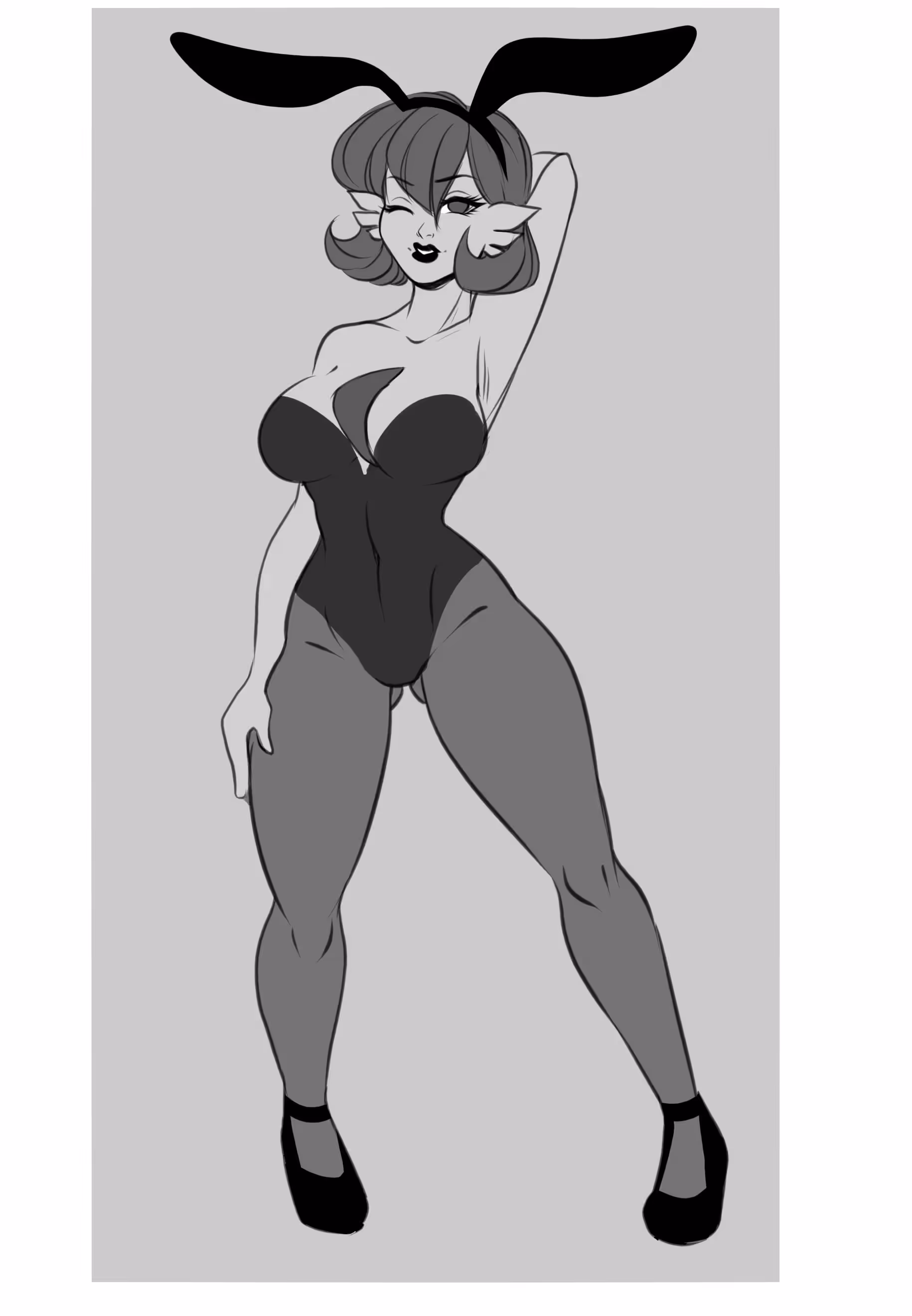 The Black and White Bunny