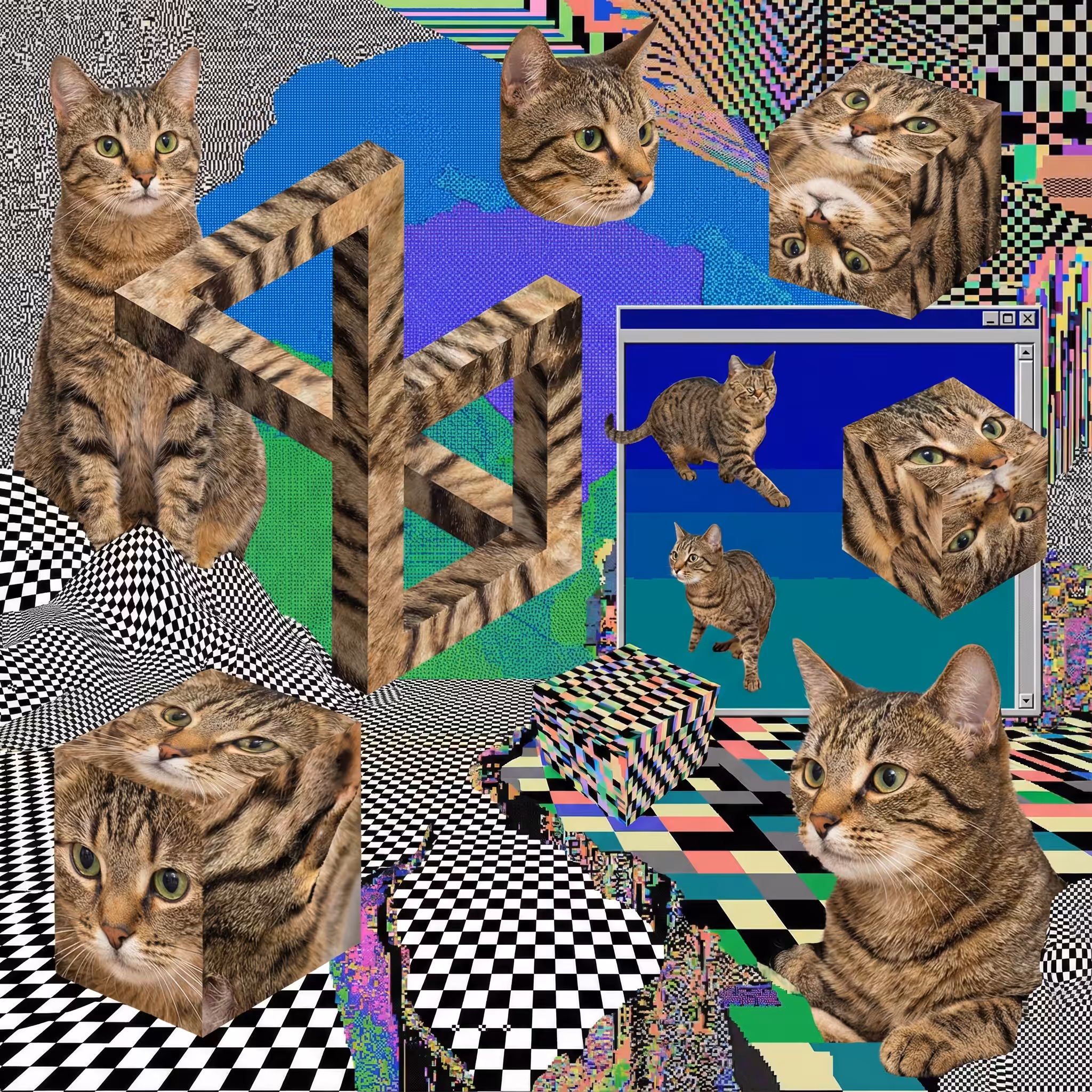 abstract cats #16