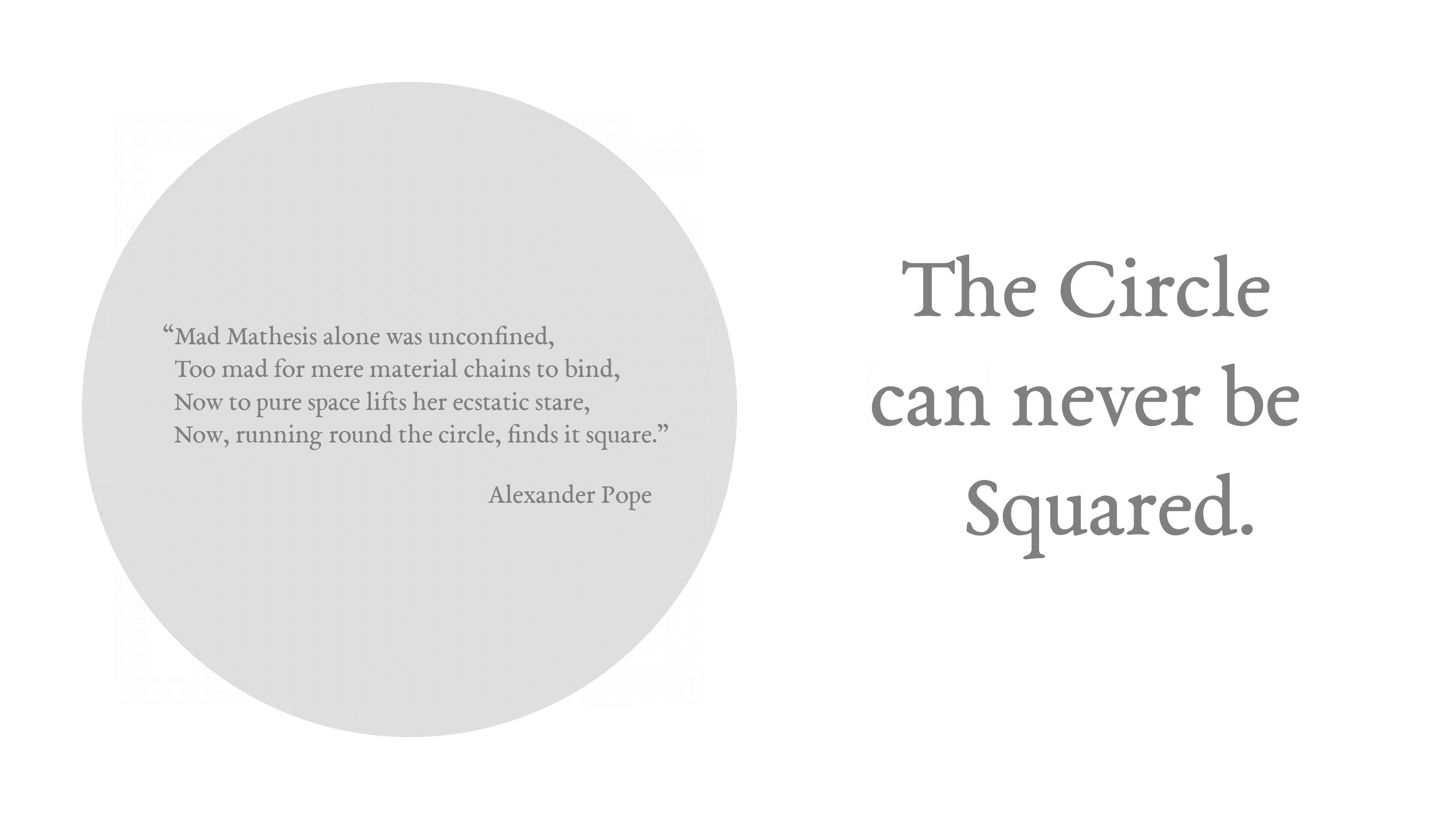 Squaring the Circle