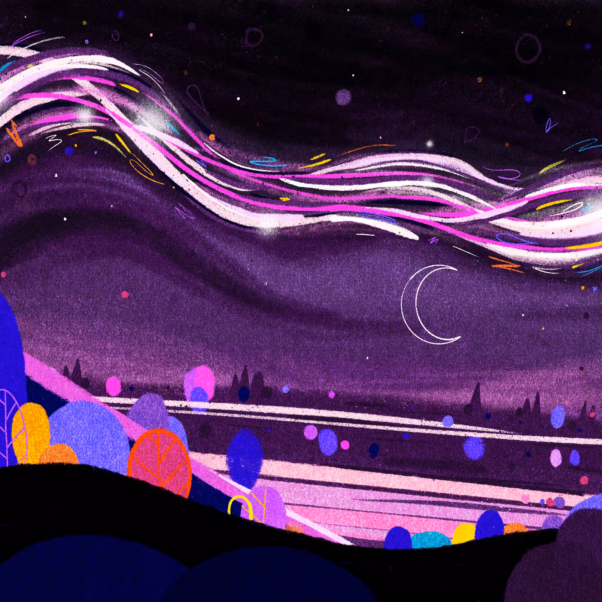 Purple moon