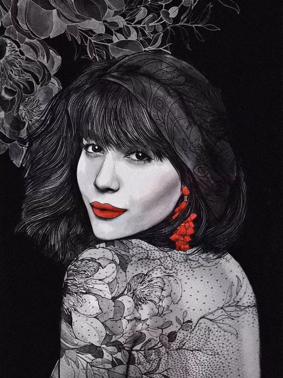 Red lip