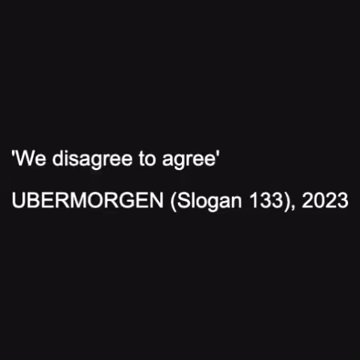'We disagree to agre...