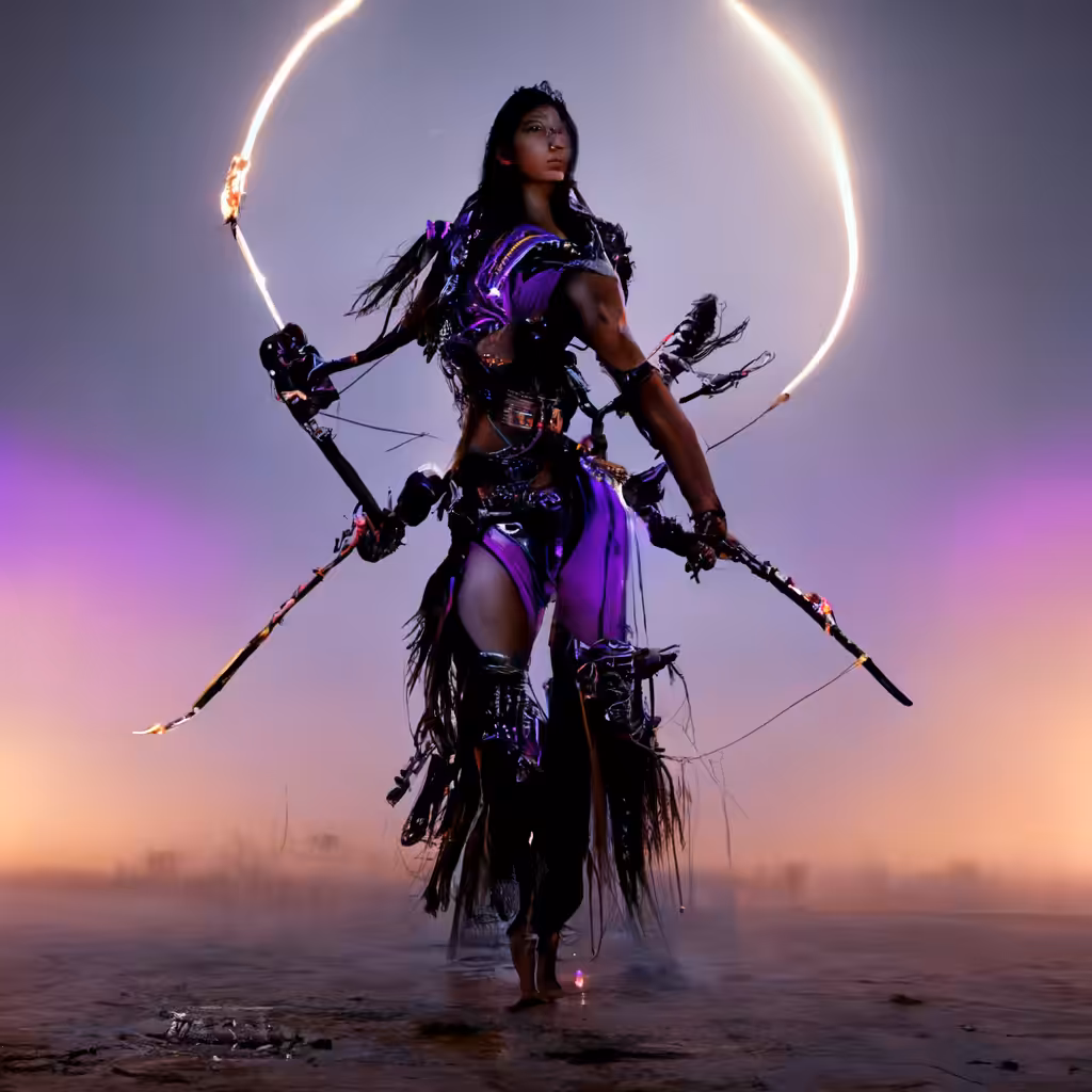 The huntress with the fire torch