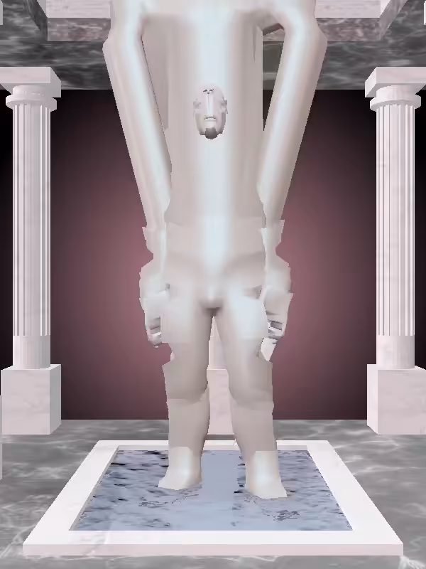 HeavenComputer: The Phone Calling Matte Ivory Man #1418