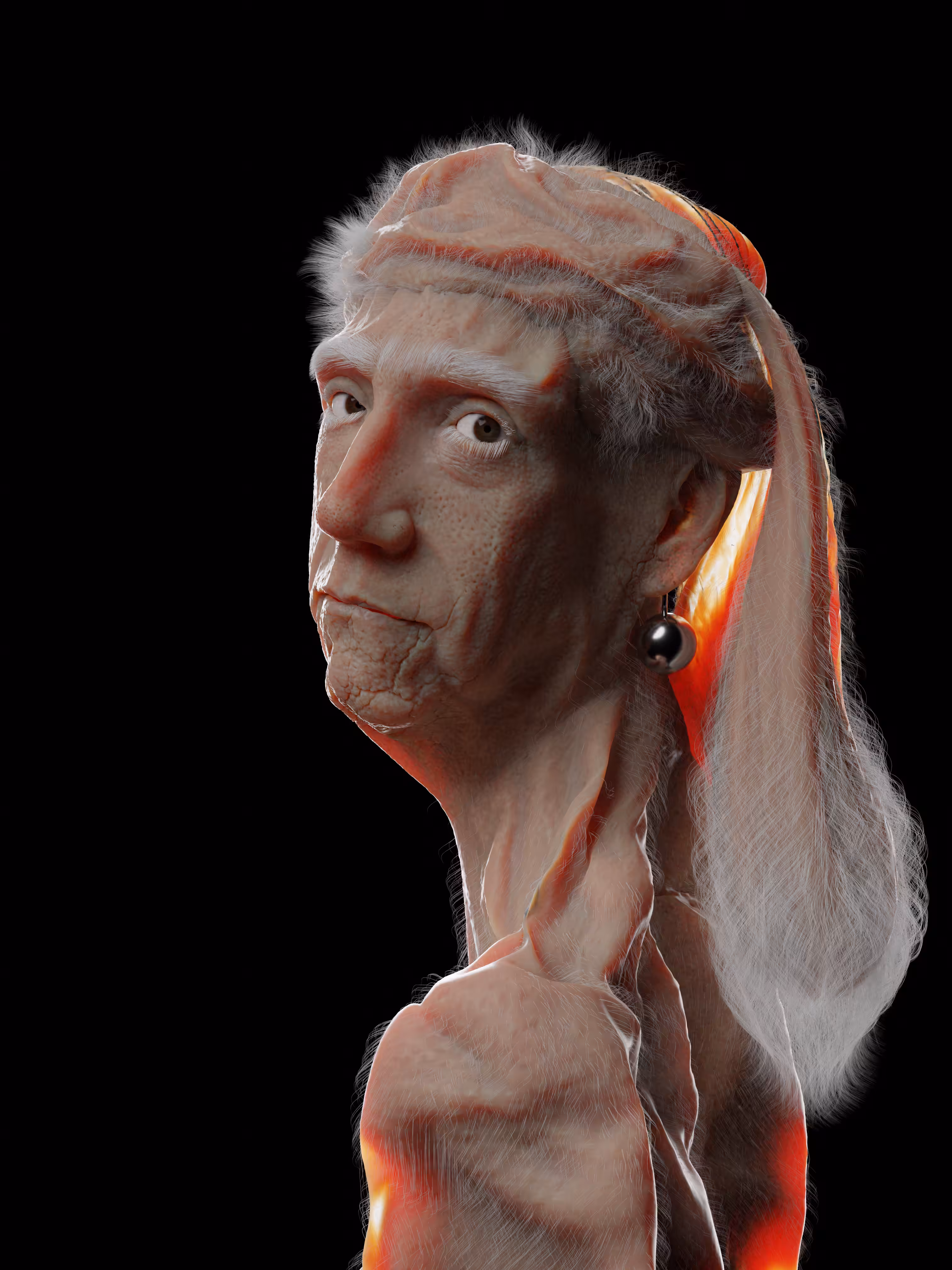 Peculiar man with the pearl earrings