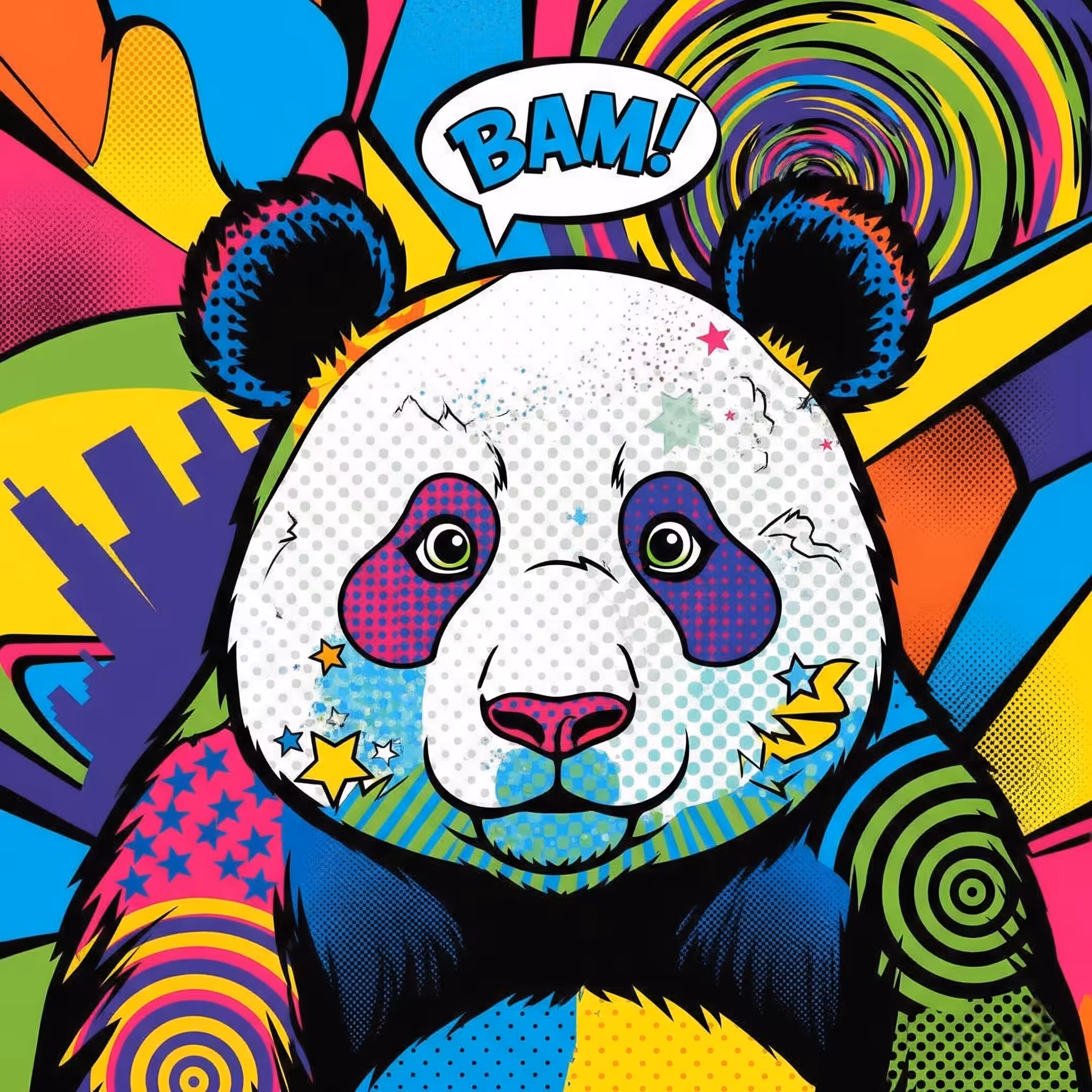 Rainbow panda
