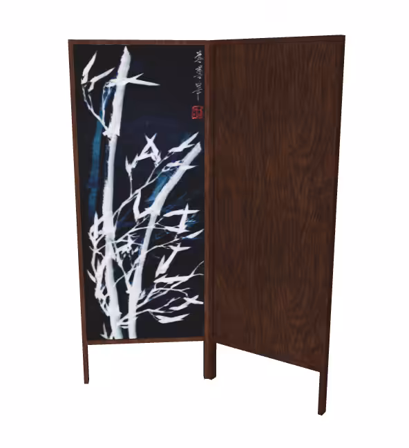 White bamboo windscreen