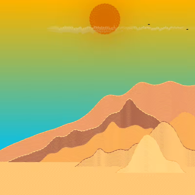 Painted Mountain Sunset #248