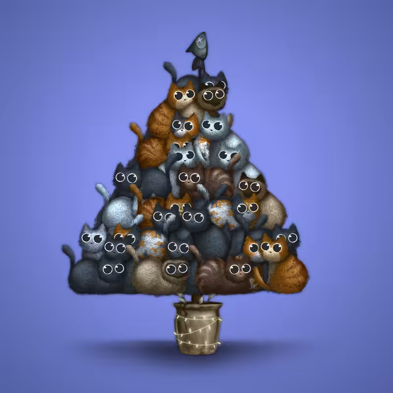 Fluffy Christmas Tree #13