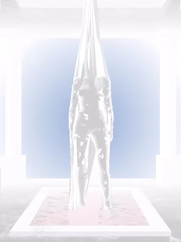 HeavenComputer: The Phone Calling Luminescent Chrome Woman #2284