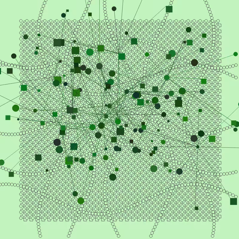 abstract with circles and squares #5