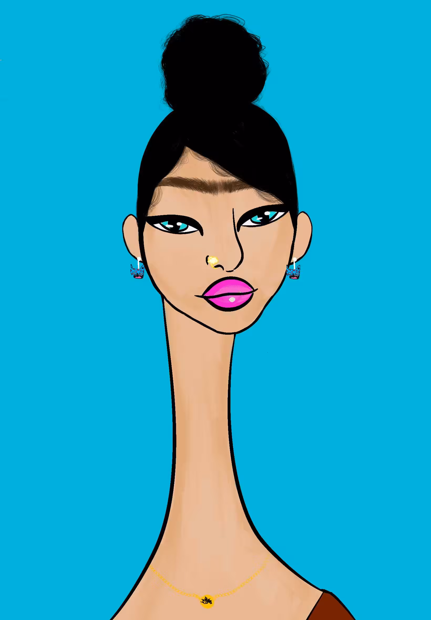 Long Neckie Ladies: Long Neckie Lady #2525