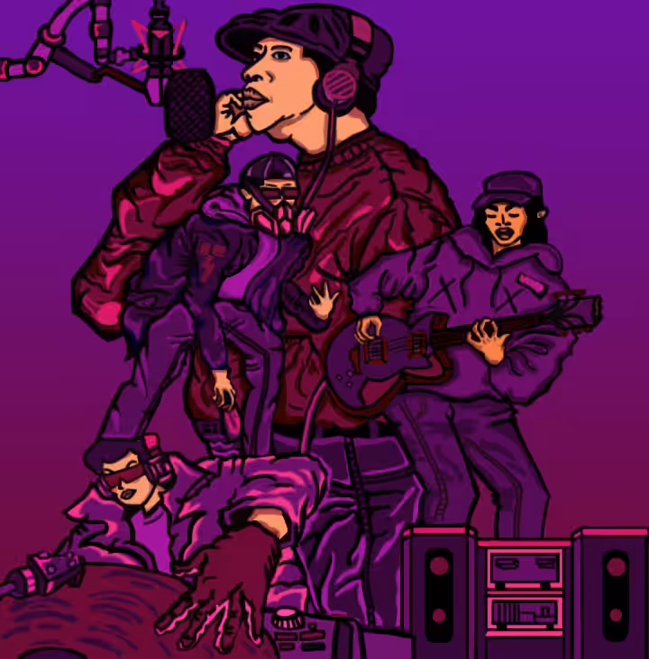 cyberpunk metaverse purple