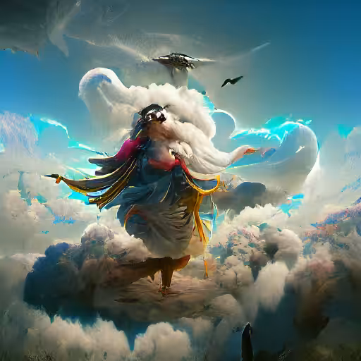 THE BIRD GODDESS LIVES IN THE CLOUDS