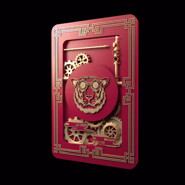 Steampunk Tiger Card "Lunar New Year
