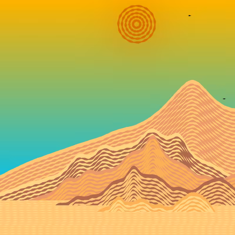 Painted Mountain Sunset #127