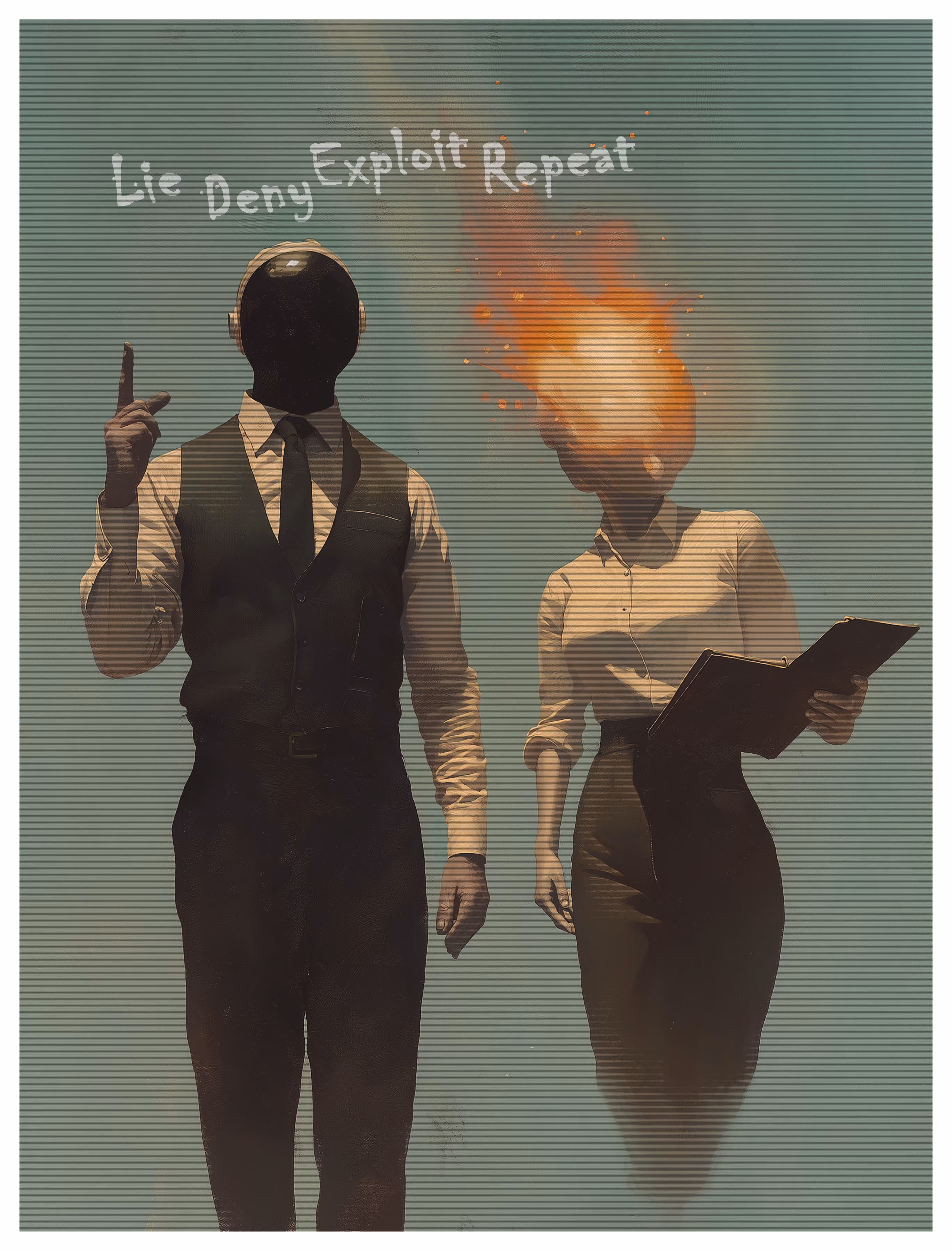  Lie, Denie, Exploit, Repeat.