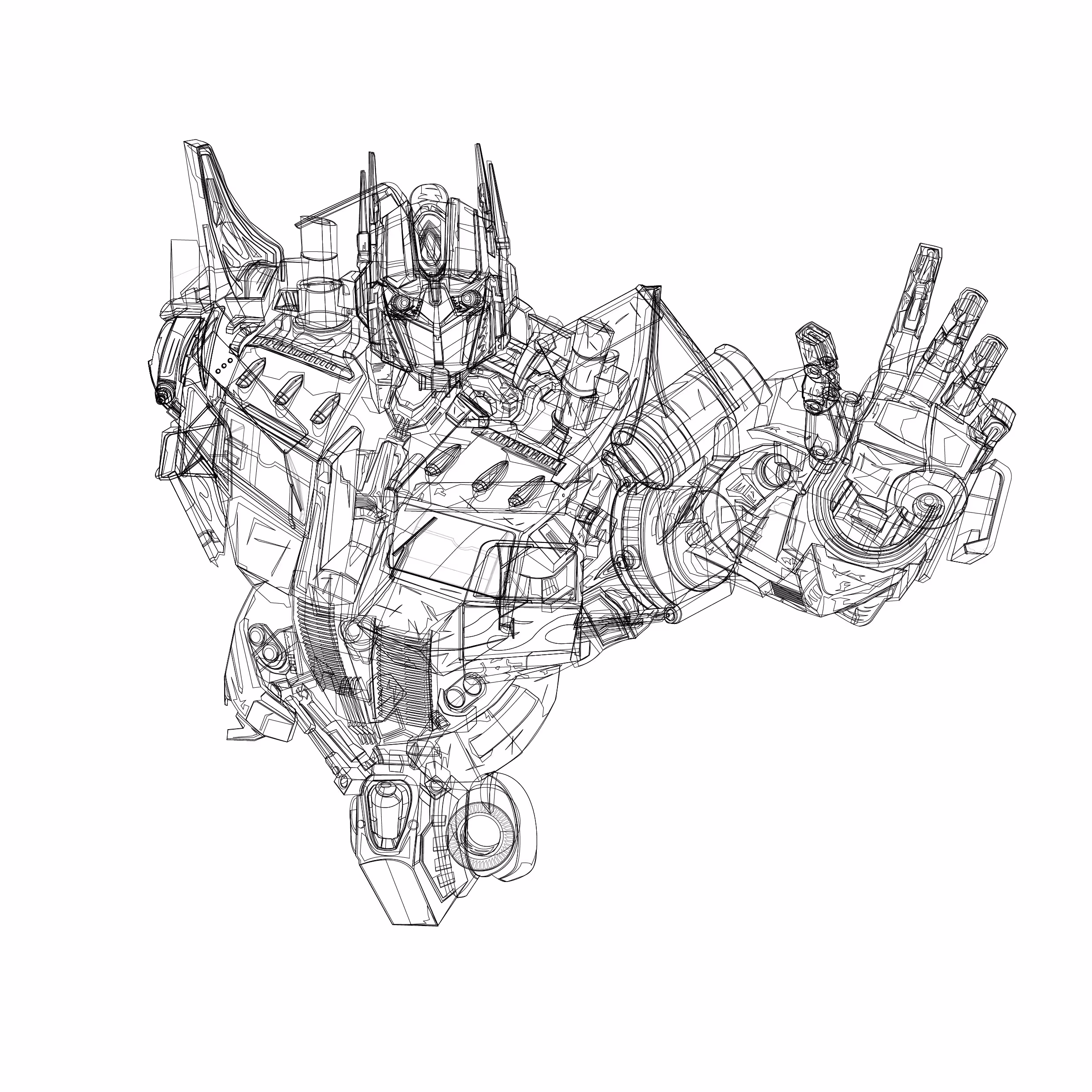 Optimus wireframe 