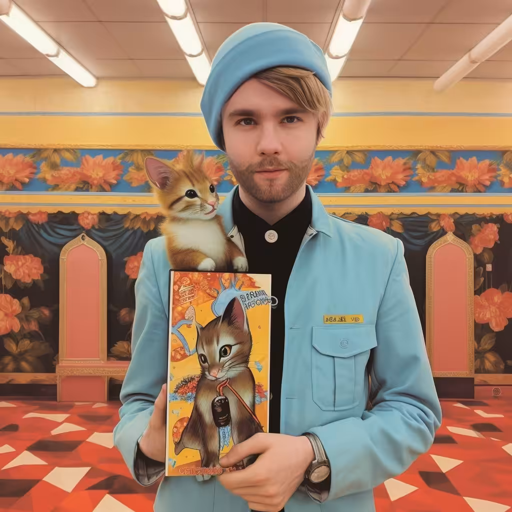 Cat delivery boy