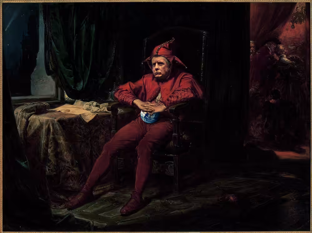 Trump with creative block || Jan Matejko Stańczyk