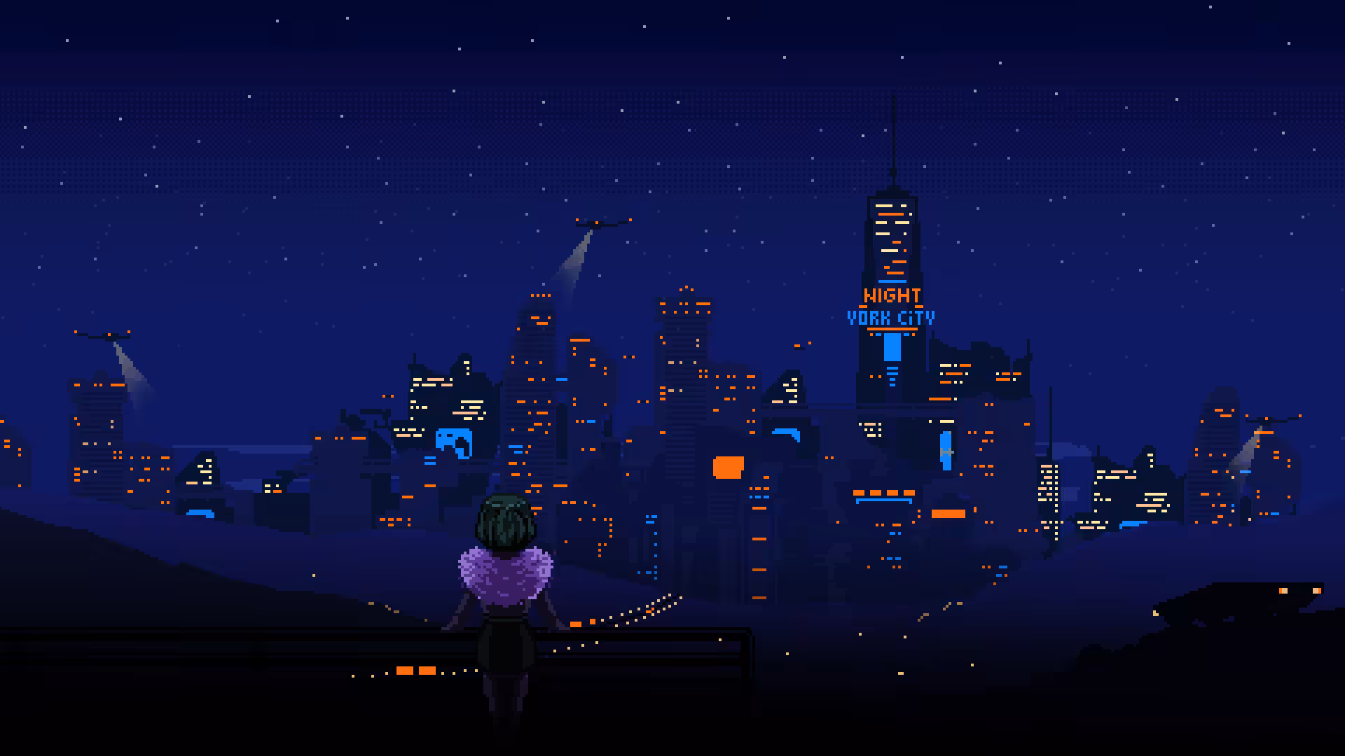 Night York City pixel Artwork