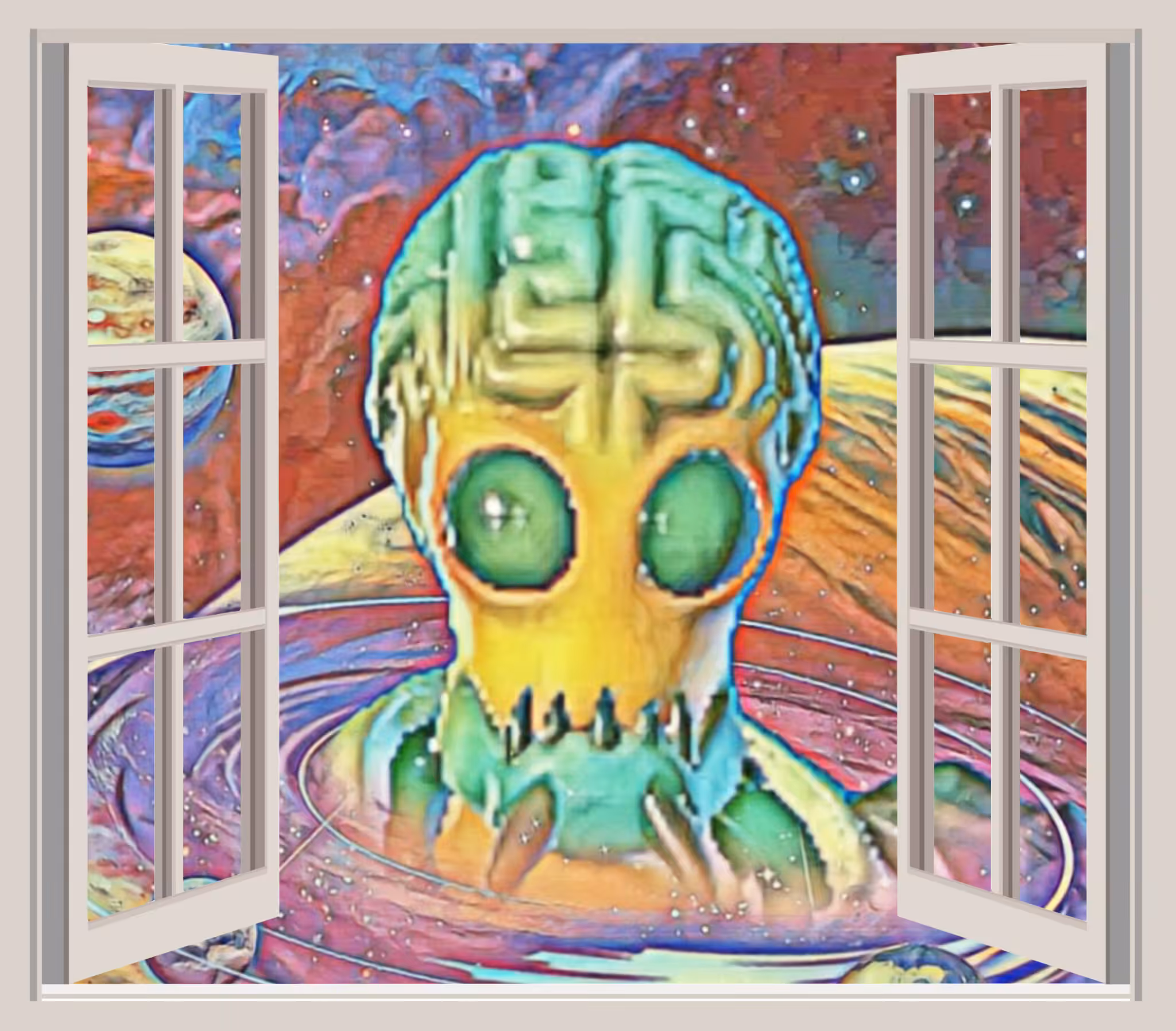 Alien through the windows ...