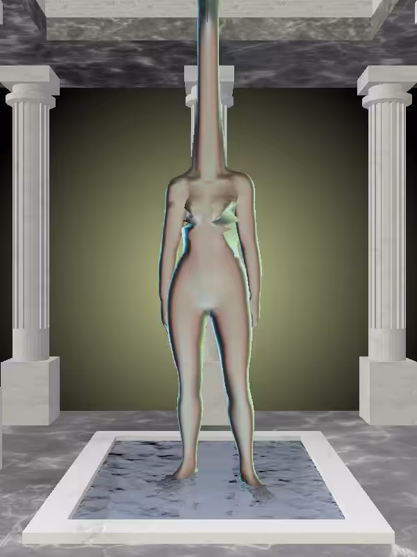 HeavenComputer: The Phone Calling Chatoyant Amazonite Woman #3457