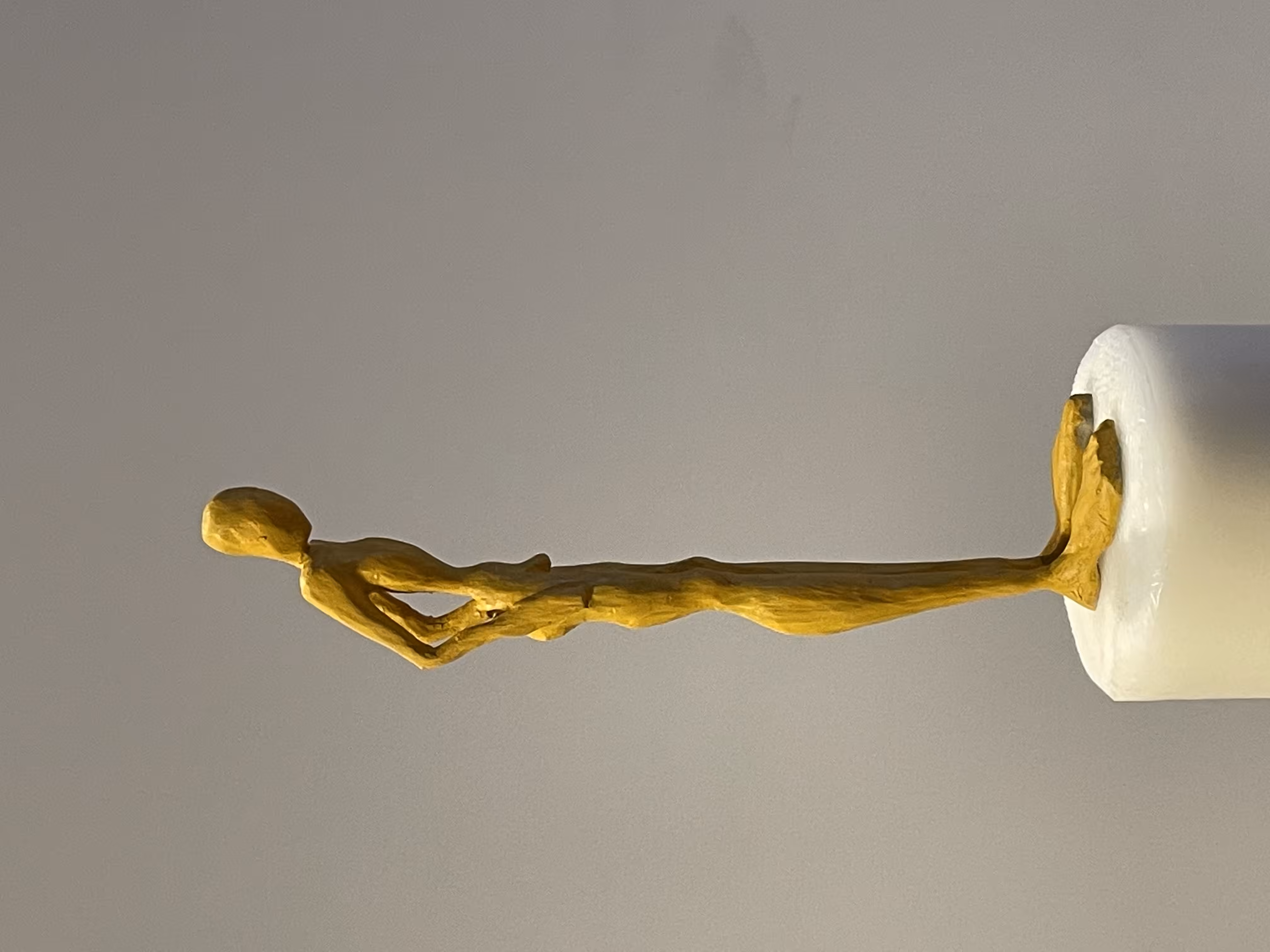 Wooden  Sculpture: Yellow man 